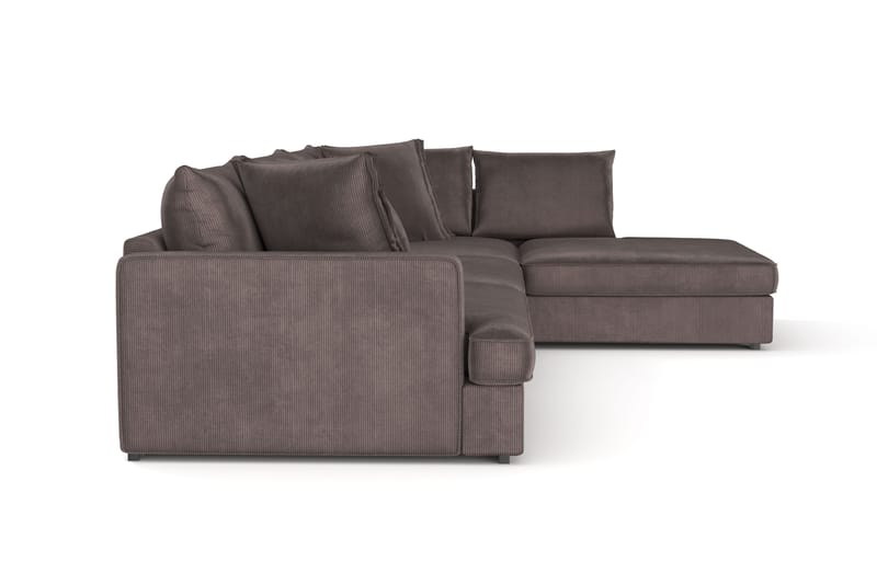 Rossita Lyx 4-sits Extra djup Soffa med Schäslong Höger - Mörkgrå Manchester - Möbler - Soffa - Divansoffor & schäslongsoffa