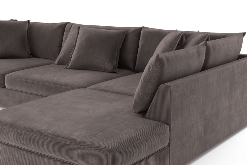 Rossita Lyx 4-sits Extra djup Soffa med Schäslong Höger - Mörkgrå Manchester - Möbler - Soffa - Divansoffor & schäslongsoffa