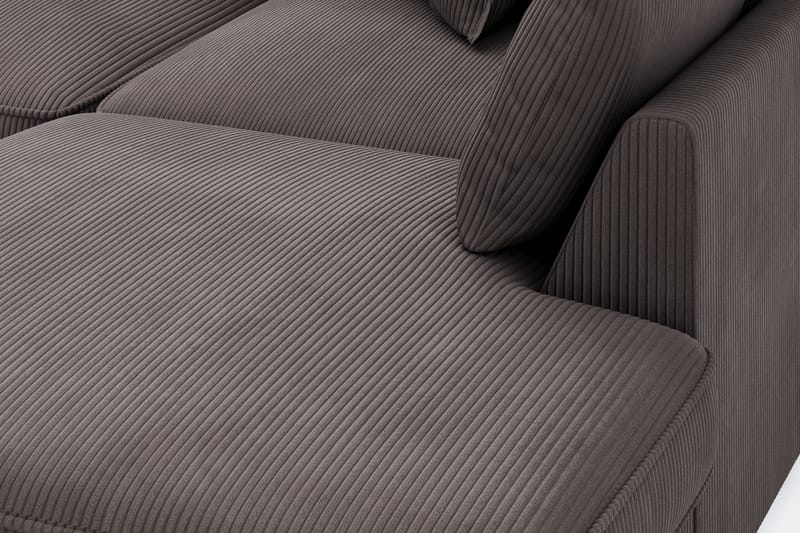 Rossita Lyx 4-sits Extra djup Soffa med Schäslong Höger - Mörkgrå Manchester - Möbler - Soffa - Divansoffor & schäslongsoffa