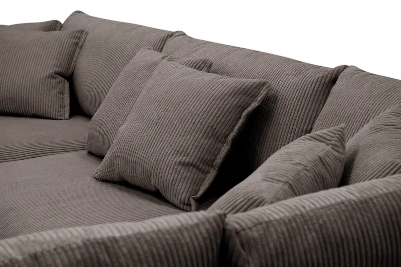 Rossita Lyx 4-sits Extra djup Soffa med Schäslong Höger - Mörkgrå Manchester - Möbler - Soffa - Divansoffor & schäslongsoffa