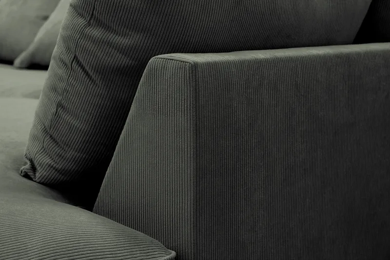 Rossita Lyx 4-sits Extra djup Soffa med Schäslong Höger - Mörkgrön Manchester - Möbler - Soffa - Divansoffor & schäslongsoffa