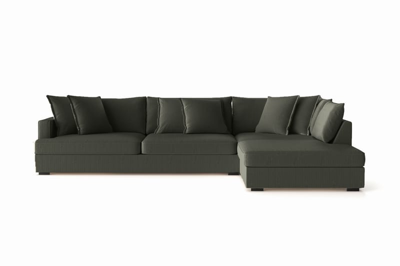 Rossita Lyx 4-sits Extra djup Soffa med Schäslong Höger - Mörkgrön Manchester - Möbler - Soffa - Divansoffor & schäslongsoffa