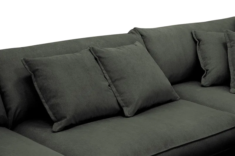 Rossita Lyx 4-sits Extra djup Soffa med Schäslong Höger - Mörkgrön Manchester - Möbler - Soffa - Divansoffor & schäslongsoffa