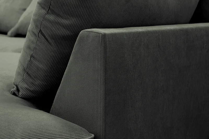 Rossita Lyx 4-sits Extra djup Soffa med Schäslong Höger - Mörkgrön Manchester - Möbler - Soffa - Divansoffor & schäslongsoffa