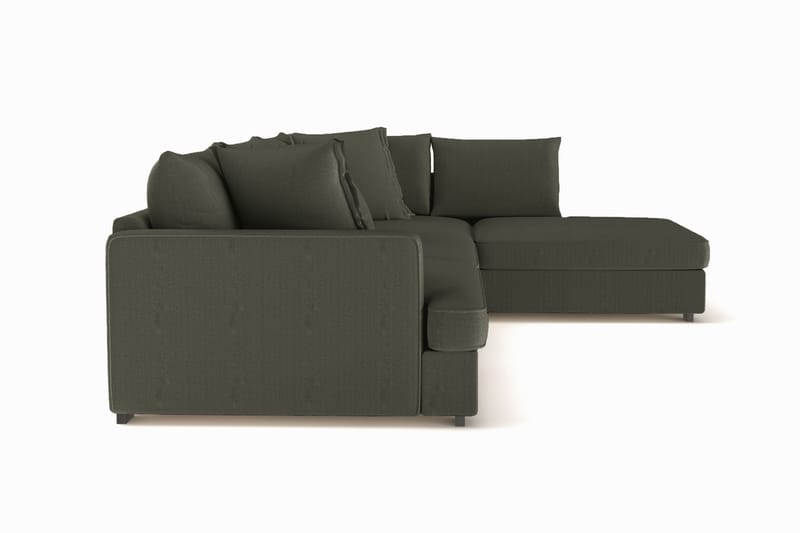 Rossita Lyx 4-sits Extra djup Soffa med Schäslong Höger - Mörkgrön Manchester - Möbler - Soffa - Divansoffor & schäslongsoffa