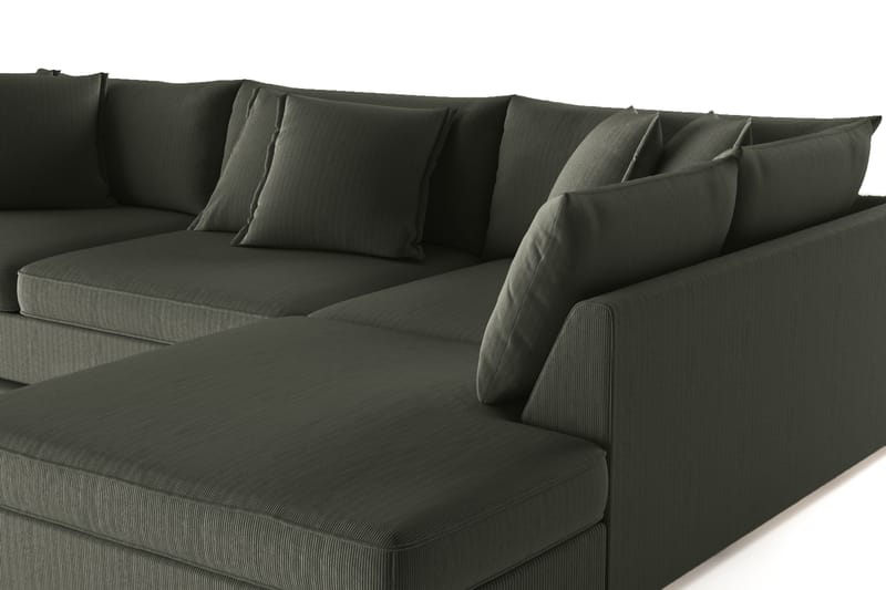 Rossita Lyx 4-sits Extra djup Soffa med Schäslong Höger - Mörkgrön Manchester - Möbler - Soffa - Divansoffor & schäslongsoffa