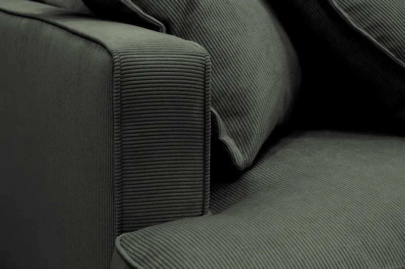 Rossita Lyx 4-sits Extra djup Soffa med Schäslong Höger - Mörkgrön Manchester - Möbler - Soffa - Divansoffor & schäslongsoffa