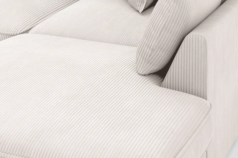 Rossita Lyx 4-sits Extra djup Soffa med Schäslong Höger - Offwhite Manchester - Möbler - Soffa - Divansoffor & schäslongsoffa