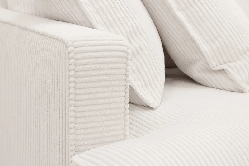 Rossita Lyx 4-sits Extra djup Soffa med Schäslong Höger - Offwhite Manchester - Möbler - Soffa - Divansoffor & schäslongsoffa