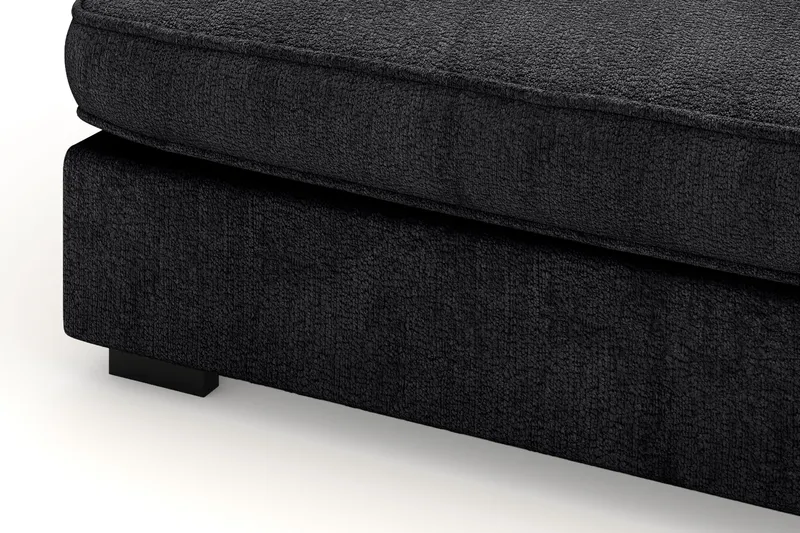 Rossita Lyx 4-sits Extra djup Soffa med Schäslong Höger - Svart Chenille - Möbler - Soffa - Divansoffor & schäslongsoffa