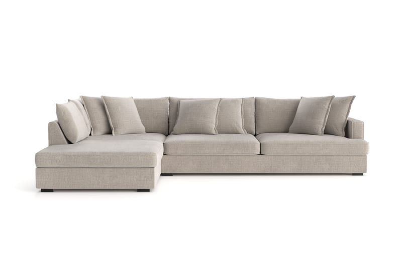 Rossita Lyx 4-sits Extra djup Soffa med Schäslong Vänster - Beige Chenille - Möbler - Soffa - Divansoffor & schäslongsoffa