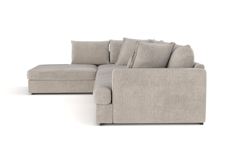 Rossita Lyx 4-sits Extra djup Soffa med Schäslong Vänster - Beige Chenille - Möbler - Soffa - Divansoffor & schäslongsoffa