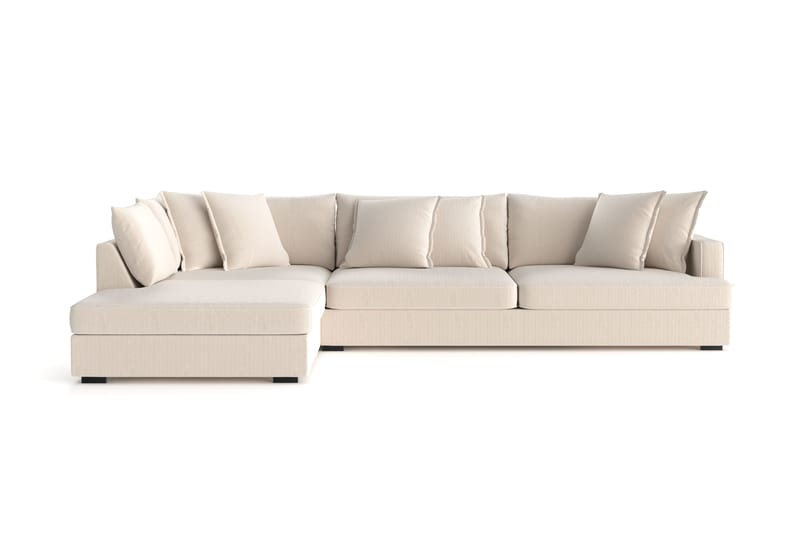 Rossita Lyx 4-sits Extra djup Soffa med Schäslong Vänster - Beige Manchester - Möbler - Soffa - Divansoffor & schäslongsoffa