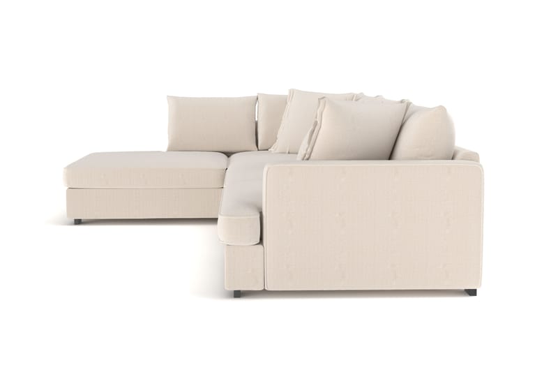Rossita Lyx 4-sits Extra djup Soffa med Schäslong Vänster - Beige Manchester - Möbler - Soffa - Divansoffor & schäslongsoffa