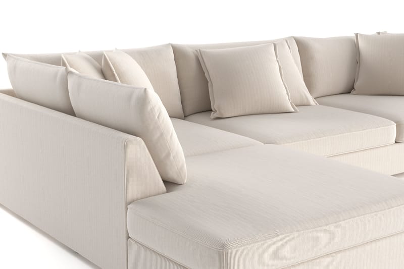 Rossita Lyx 4-sits Extra djup Soffa med Schäslong Vänster - Beige Manchester - Möbler - Soffa - Divansoffor & schäslongsoffa