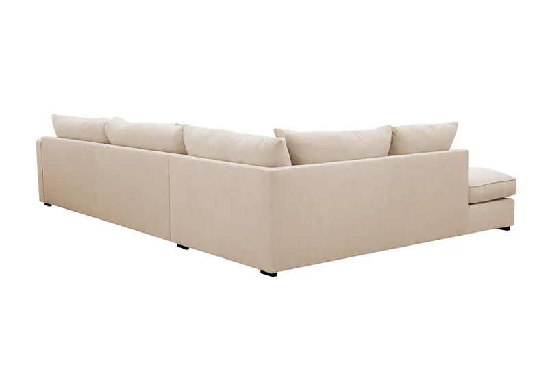 Rossita Lyx 4-sits Extra djup Soffa med Schäslong Vänster - Beige Manchester - Möbler - Soffa - Divansoffor & schäslongsoffa
