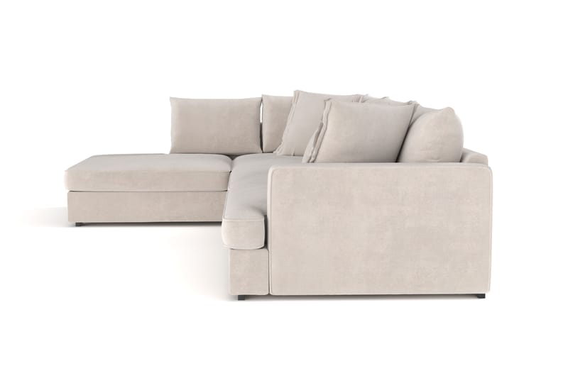 Rossita Lyx 4-sits Extra djup Soffa med Schäslong Vänster - Beige Tyg - Möbler - Soffa - Divansoffor & schäslongsoffa
