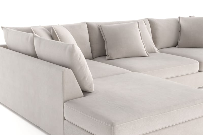Rossita Lyx 4-sits Extra djup Soffa med Schäslong Vänster - Beige Tyg - Möbler - Soffa - Divansoffor & schäslongsoffa