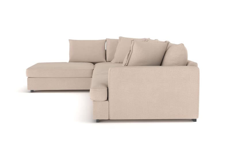 Rossita Lyx 4-sits Extra djup Soffa med Schäslong Vänster - Beige Tyg - Möbler - Soffa - Divansoffor & schäslongsoffa