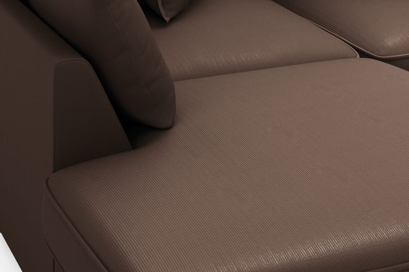 Rossita Lyx 4-sits Extra djup Soffa med Schäslong Vänster - Brun Manchester - Möbler - Soffa - Divansoffor & schäslongsoffa