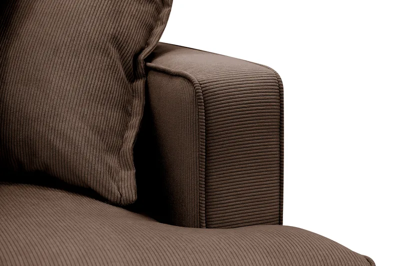 Rossita Lyx 4-sits Extra djup Soffa med Schäslong Vänster - Brun Manchester - Möbler - Soffa - Divansoffor & schäslongsoffa