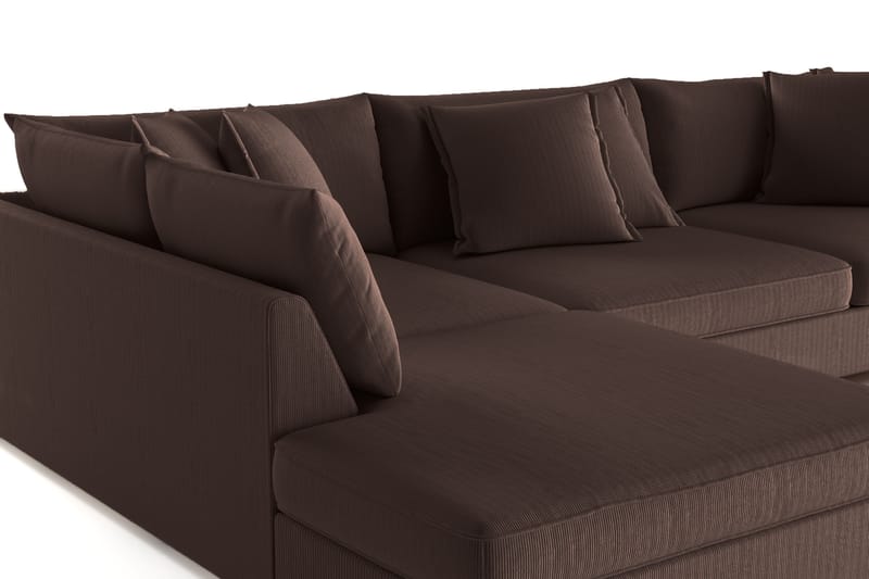 Rossita Lyx 4-sits Extra djup Soffa med Schäslong Vänster - Brun Manchester - Möbler - Soffa - Divansoffor & schäslongsoffa