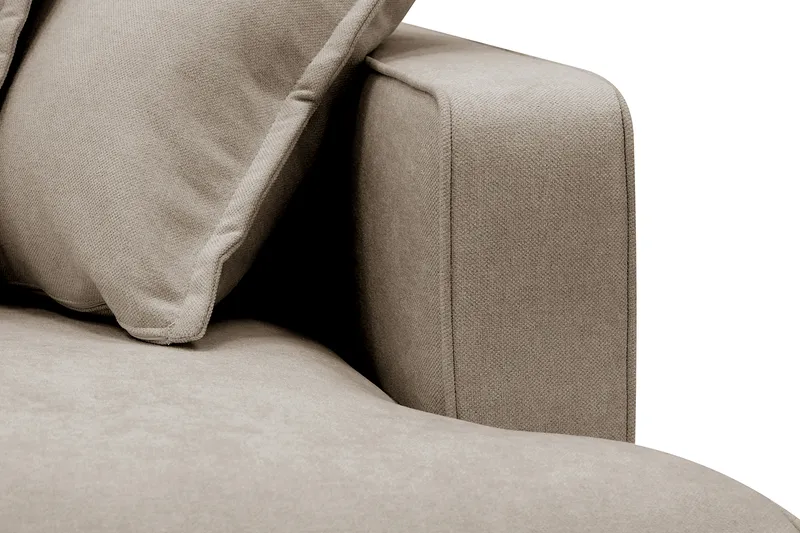 Rossita Lyx 4-sits Extra djup Soffa med Schäslong Vänster - Brun Tyg - Möbler - Soffa - Divansoffor & schäslongsoffa