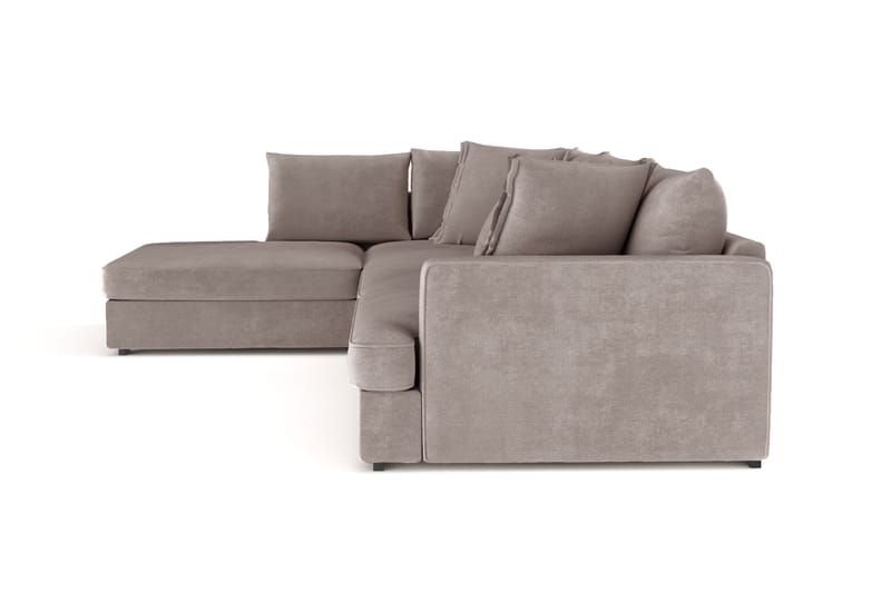 Rossita Lyx 4-sits Extra djup Soffa med Schäslong Vänster - Brun Tyg - Möbler - Soffa - Divansoffor & schäslongsoffa
