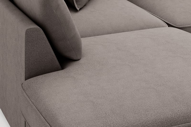 Rossita Lyx 4-sits Extra djup Soffa med Schäslong Vänster - Brun Tyg - Möbler - Soffa - Divansoffor & schäslongsoffa