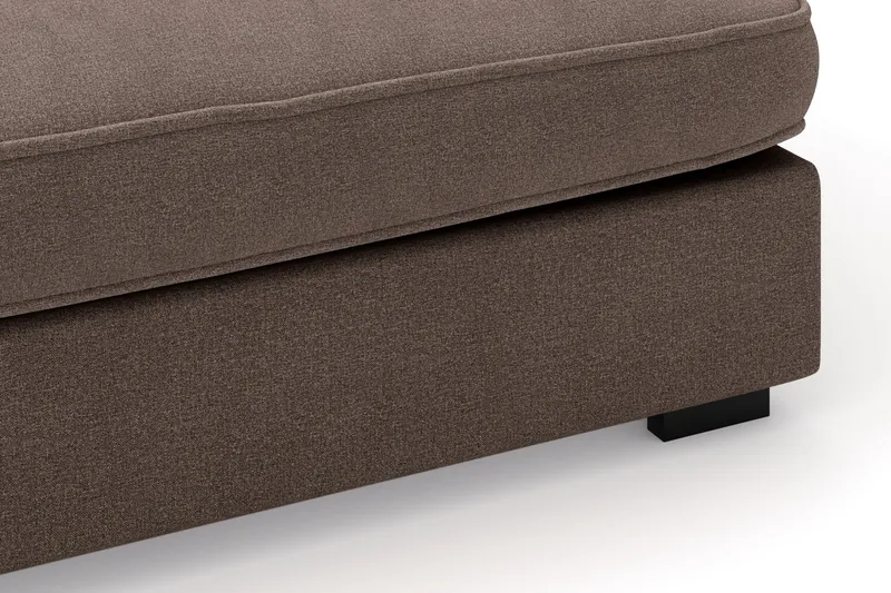 Rossita Lyx 4-sits Extra djup Soffa med Schäslong Vänster - Brun Tyg - Möbler - Soffa - Divansoffor & schäslongsoffa