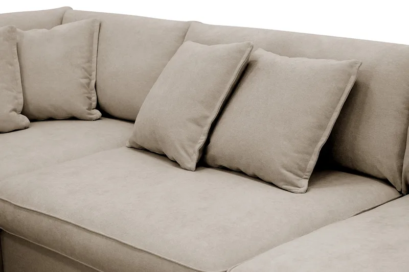 Rossita Lyx 4-sits Extra djup Soffa med Schäslong Vänster - Brun Tyg - Möbler - Soffa - Divansoffor & schäslongsoffa