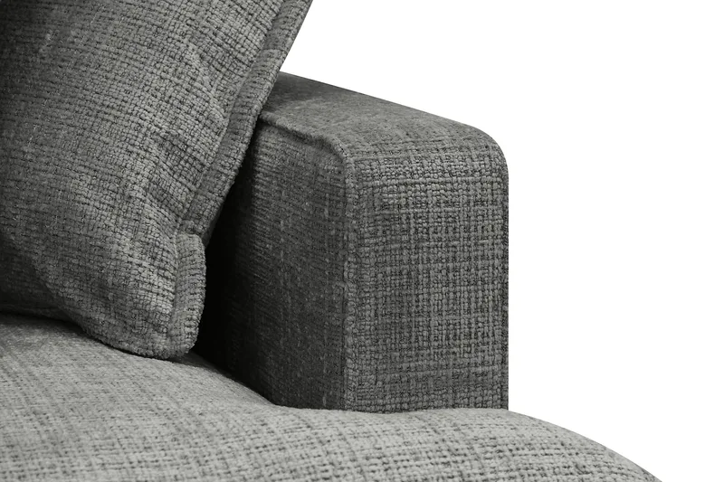 Rossita Lyx 4-sits Extra djup Soffa med Schäslong Vänster - Grå Chenille - Möbler - Soffa - Divansoffor & schäslongsoffa