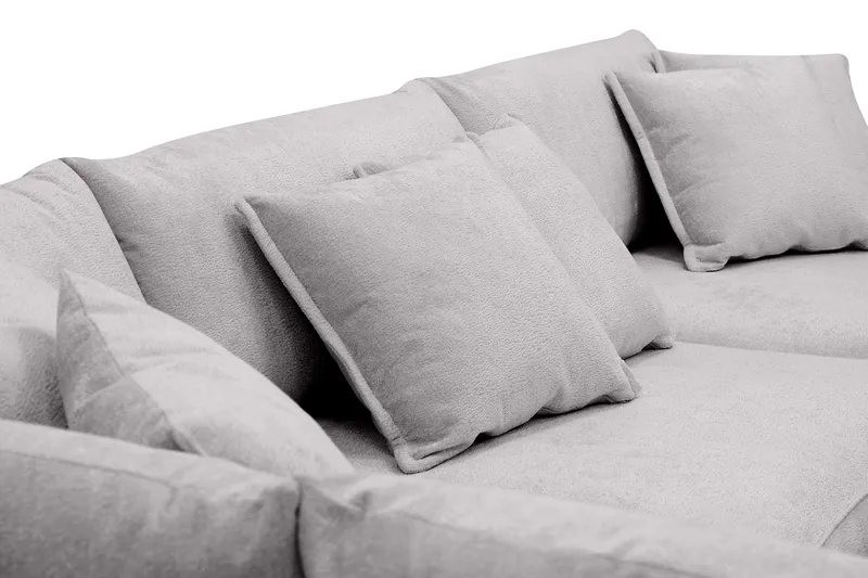 Rossita Lyx 4-sits Extra djup Soffa med Schäslong Vänster - Grå Chenille - Möbler - Soffa - Divansoffor & schäslongsoffa