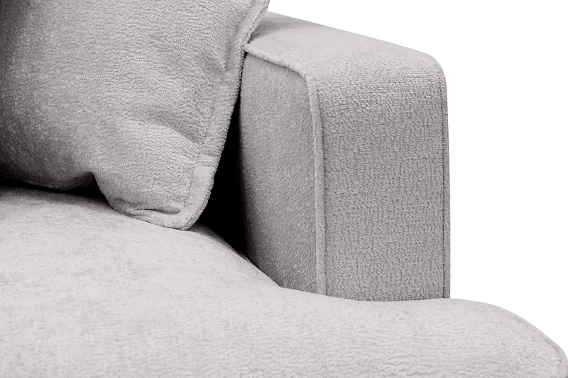 Rossita Lyx 4-sits Extra djup Soffa med Schäslong Vänster - Grå Chenille - Möbler - Soffa - Divansoffor & schäslongsoffa