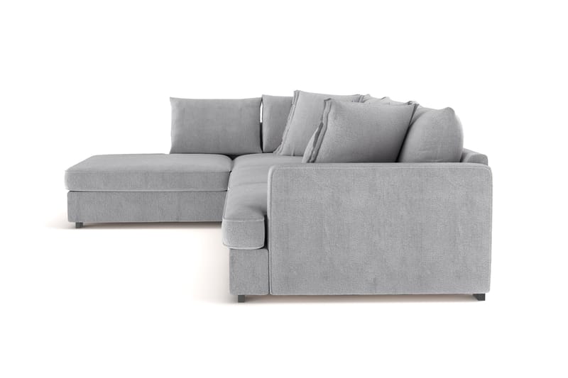 Rossita Lyx 4-sits Extra djup Soffa med Schäslong Vänster - Grå Chenille - Möbler - Soffa - Divansoffor & schäslongsoffa