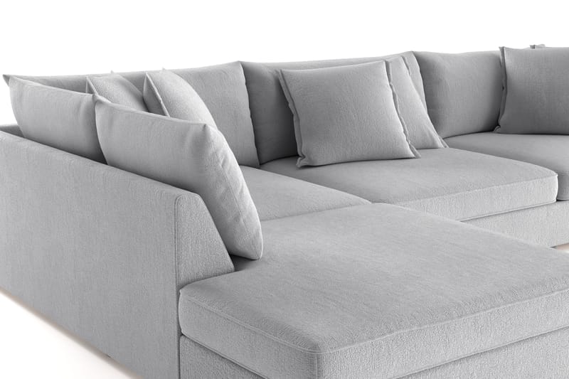 Rossita Lyx 4-sits Extra djup Soffa med Schäslong Vänster - Grå Chenille - Möbler - Soffa - Divansoffor & schäslongsoffa