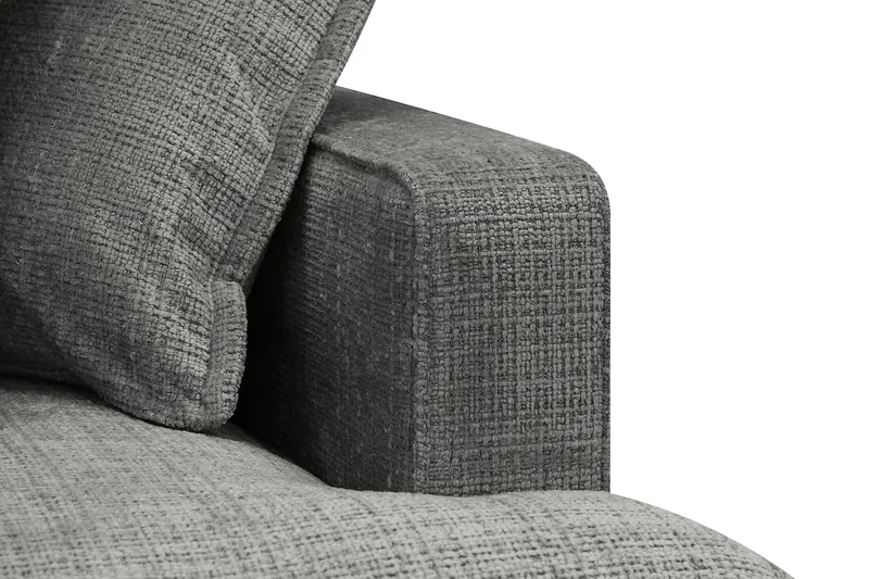 Rossita Lyx 4-sits Extra djup Soffa med Schäslong Vänster - Grå Chenille - Möbler - Soffa - Divansoffor & schäslongsoffa