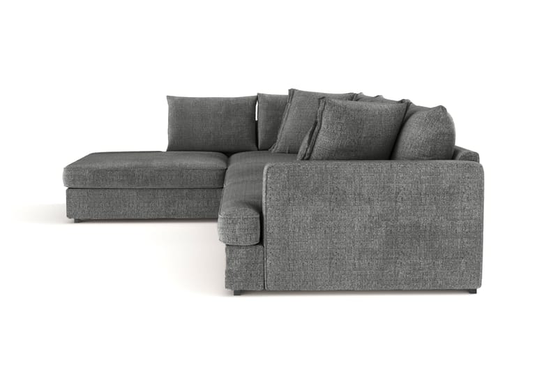 Rossita Lyx 4-sits Extra djup Soffa med Schäslong Vänster - Grå Chenille - Möbler - Soffa - Divansoffor & schäslongsoffa