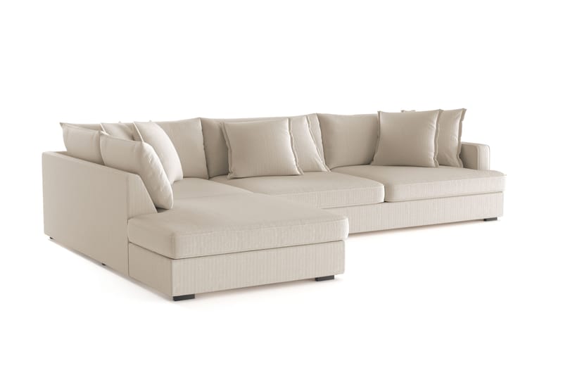 Rossita Lyx 4-sits Extra djup Soffa med Schäslong Vänster - Grå Manchester - Möbler - Soffa - Divansoffor & schäslongsoffa