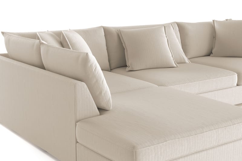 Rossita Lyx 4-sits Extra djup Soffa med Schäslong Vänster - Grå Manchester - Möbler - Soffa - Divansoffor & schäslongsoffa
