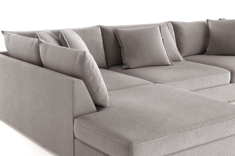 Rossita Lyx 4-sits Extra djup Soffa med Schäslong Vänster - Grå/Brun Chenille - Möbler - Soffa - Divansoffor & schäslongsoffa