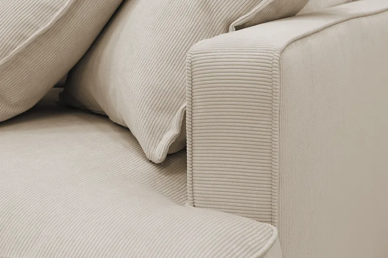 Rossita Lyx 4-sits Extra djup Soffa med Schäslong Vänster - Greige Manchester - Möbler - Soffa - Divansoffor & schäslongsoffa