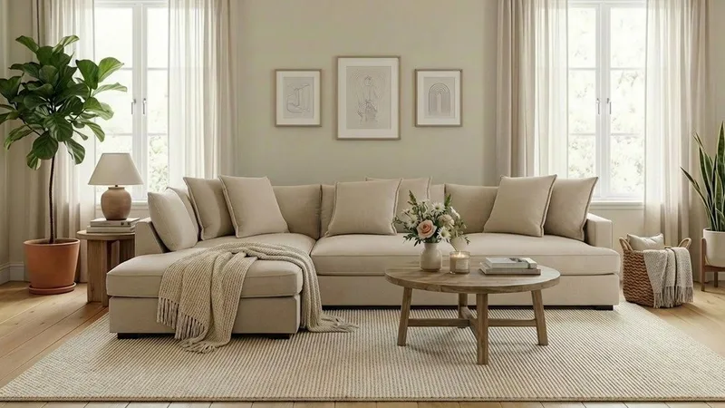 Rossita Lyx 4-sits Extra djup Soffa med Schäslong Vänster - Greige Manchester - Möbler - Soffa - Divansoffor & schäslongsoffa