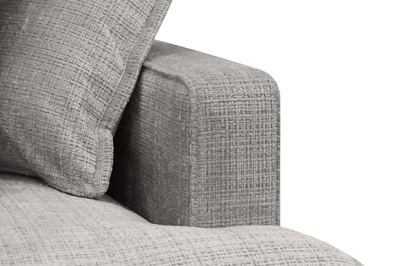 Rossita Lyx 4-sits Extra djup Soffa med Schäslong Vänster - Ljusgrå Chenille - Möbler - Soffa - Divansoffor & schäslongsoffa