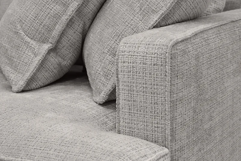 Rossita Lyx 4-sits Extra djup Soffa med Schäslong Vänster - Ljusgrå Chenille - Möbler - Soffa - Divansoffor & schäslongsoffa