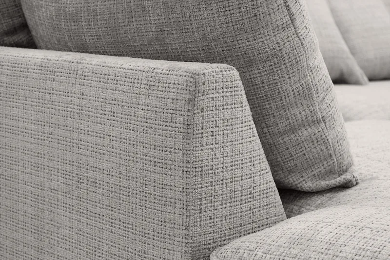 Rossita Lyx 4-sits Extra djup Soffa med Schäslong Vänster - Ljusgrå Chenille - Möbler - Soffa - Divansoffor & schäslongsoffa