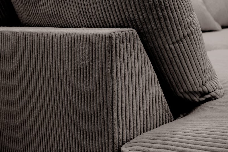 Rossita Lyx 4-sits Extra djup Soffa med Schäslong Vänster - Mörkgrå Manchester - Möbler - Soffa - Divansoffor & schäslongsoffa