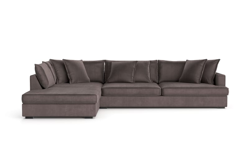 Rossita Lyx 4-sits Extra djup Soffa med Schäslong Vänster - Mörkgrå Manchester - Möbler - Soffa - Divansoffor & schäslongsoffa