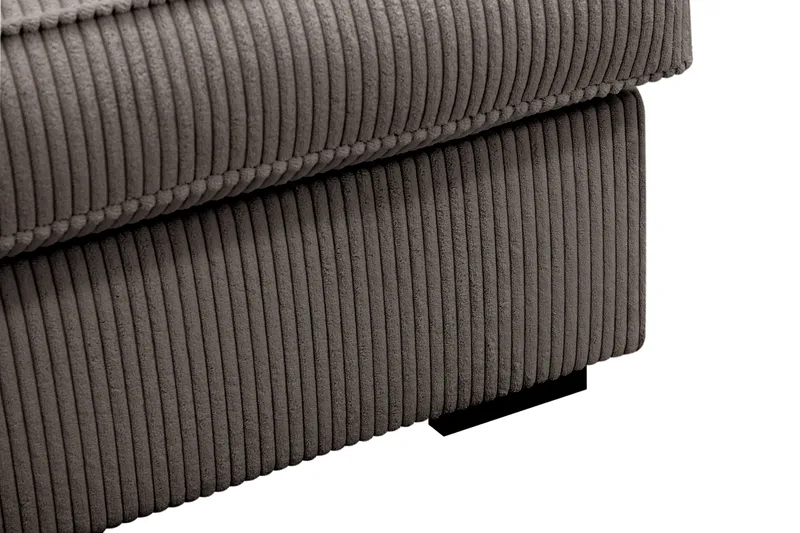 Rossita Lyx 4-sits Extra djup Soffa med Schäslong Vänster - Mörkgrå Manchester - Möbler - Soffa - Divansoffor & schäslongsoffa