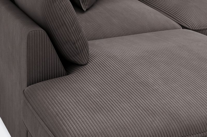 Rossita Lyx 4-sits Extra djup Soffa med Schäslong Vänster - Mörkgrå Manchester - Möbler - Soffa - Divansoffor & schäslongsoffa